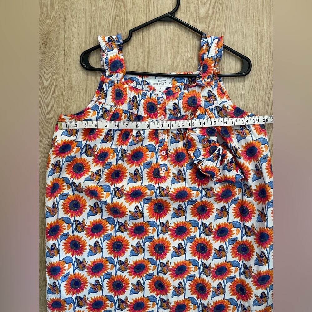 Summer Birthday Dress Denise Rae Sunflower Floral XS NWT Poplin - Picture 10 of 16
